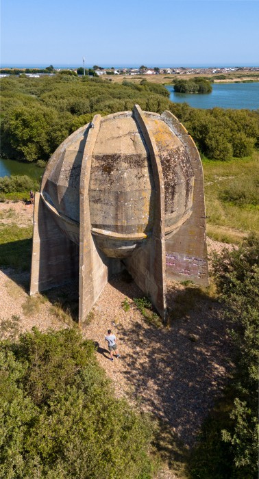 Drawing on location - Sound Mirrors, Denge, Kent , UK
